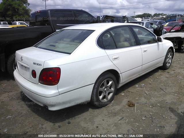 JT8BD69S510116556 - 2001 LEXUS GS 300 WHITE photo 4