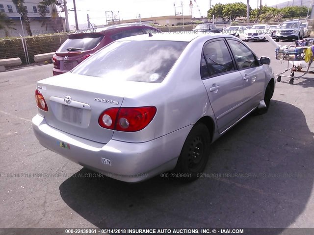 1NXBR32E95Z432090 - 2005 TOYOTA COROLLA CE/LE/S SILVER photo 4