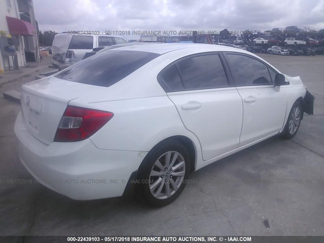 19XFB2F90CE021075 - 2012 HONDA CIVIC EXL თეთრი ფოტო 4
