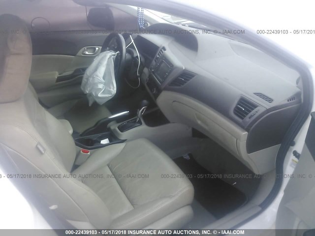 19XFB2F90CE021075 - 2012 HONDA CIVIC EXL თეთრი ფოტო 5