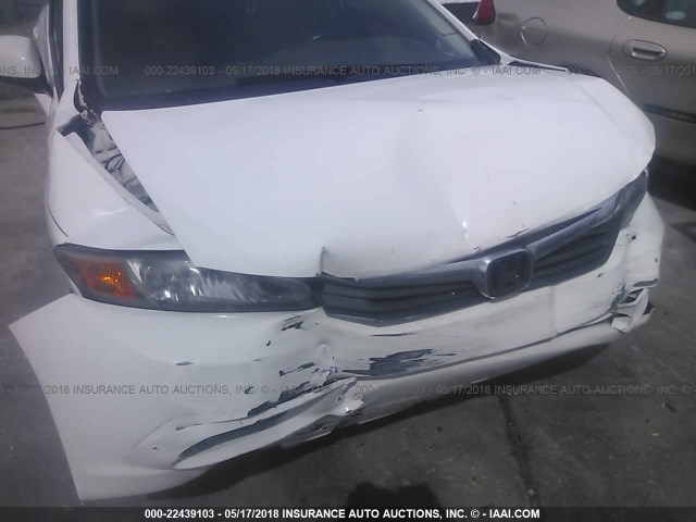 19XFB2F90CE021075 - 2012 HONDA CIVIC EXL თეთრი ფოტო 6