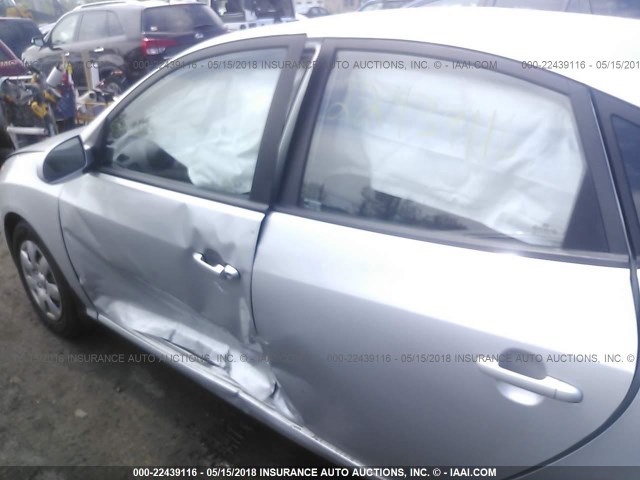 KMHDU46D97U059294 - 2007 HYUNDAI ELANTRA GLS/SE/LIMITED SILVER photo 6