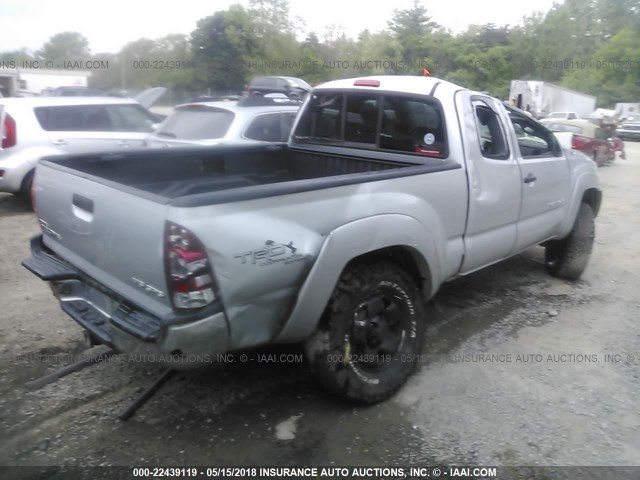 5TEUU42N26Z318152 - 2006 TOYOTA TACOMA ACCESS CAB Сұр фото 4
