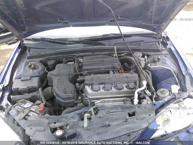 1HGEM21164L034933 - 2004 HONDA CIVIC DX VP Mavi foto 10