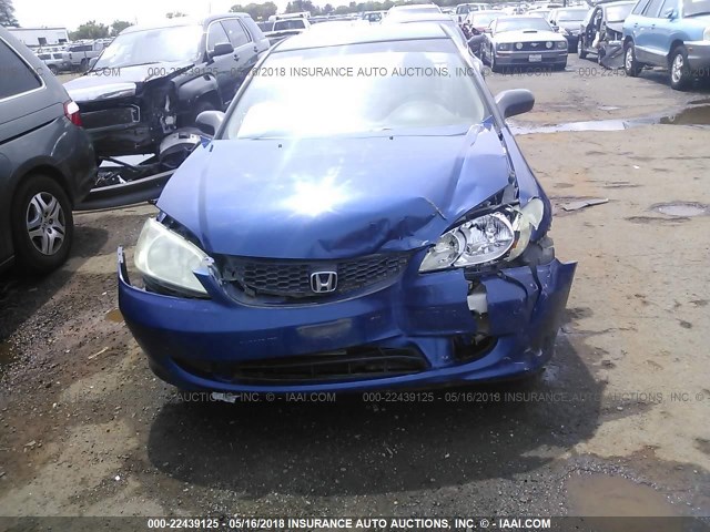 1HGEM21164L034933 - 2004 HONDA CIVIC DX VP BLUE photo 6