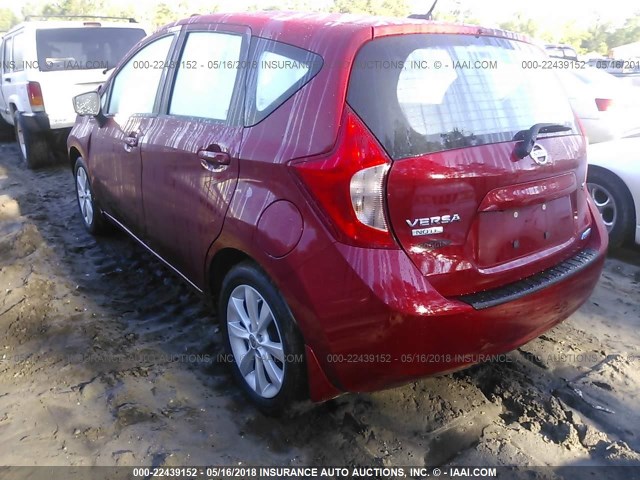 3N1CE2CP4FL388979 - 2015 NISSAN VERSA NOTE S/S PLUS/SV/SL/SR RED photo 3