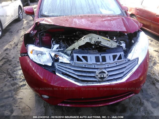 3N1CE2CP4FL388979 - 2015 NISSAN VERSA NOTE S/S PLUS/SV/SL/SR RED photo 6