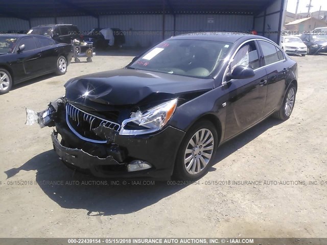 W04GT5GC6B1056907 - 2011 BUICK REGAL CXL BLACK photo 2