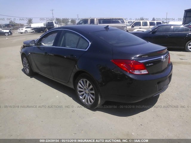 W04GT5GC6B1056907 - 2011 BUICK REGAL CXL BLACK photo 3