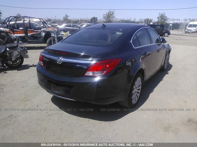 W04GT5GC6B1056907 - 2011 BUICK REGAL CXL BLACK photo 4