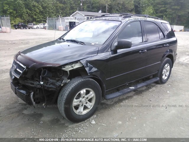 KNDJD733365624880 - 2006 KIA SORENTO EX/LX BLACK photo 2