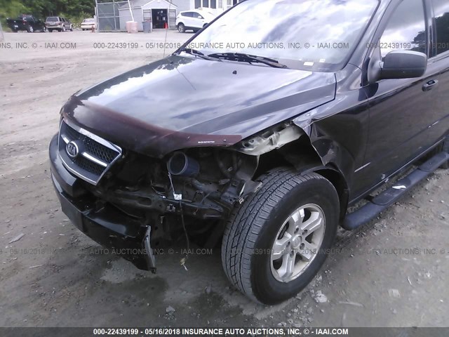 KNDJD733365624880 - 2006 KIA SORENTO EX/LX BLACK photo 6