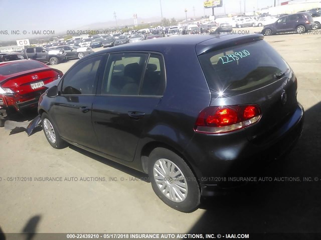 WVWDB7AJ4CW330009 - 2012 VOLKSWAGEN GOLF Dark Blue photo 3