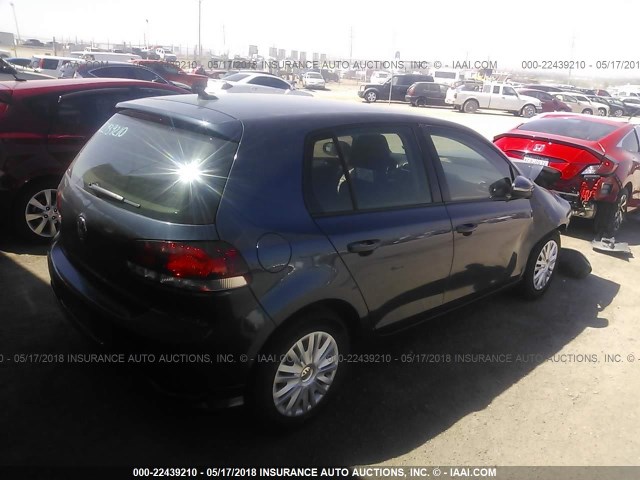 WVWDB7AJ4CW330009 - 2012 VOLKSWAGEN GOLF Dark Blue photo 4
