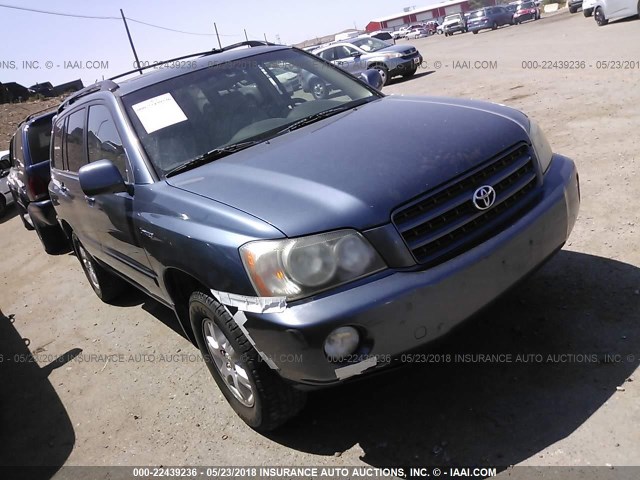 JTEHF21A220046495 - 2002 TOYOTA HIGHLANDER LIMITED BLUE photo 1