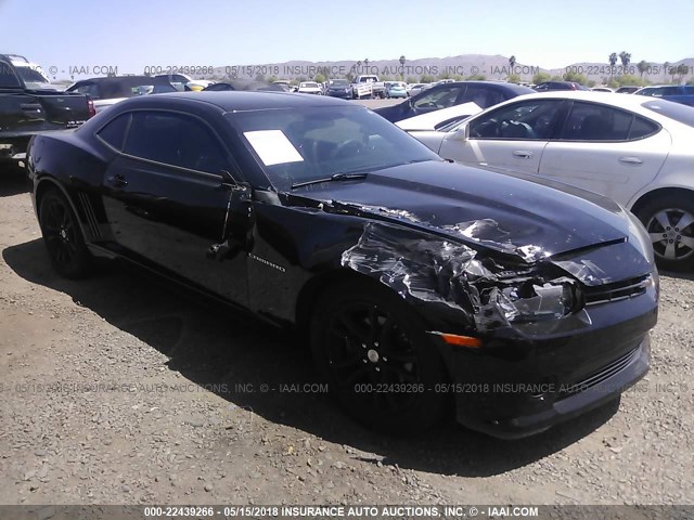 2G1FA1E3XE9130812 - 2014 CHEVROLET CAMARO LS BLACK photo 1