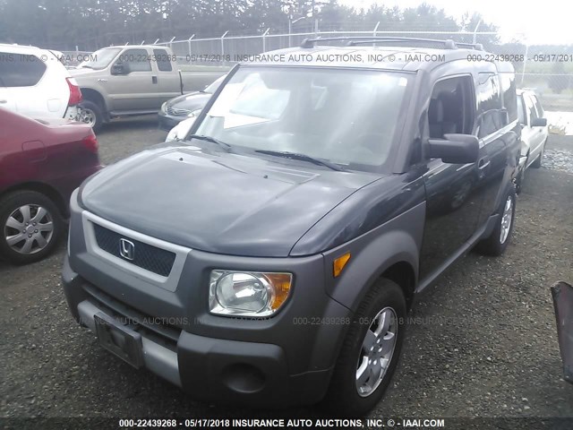 5J6YH28553L046766 - 2003 HONDA ELEMENT EX BLACK photo 2