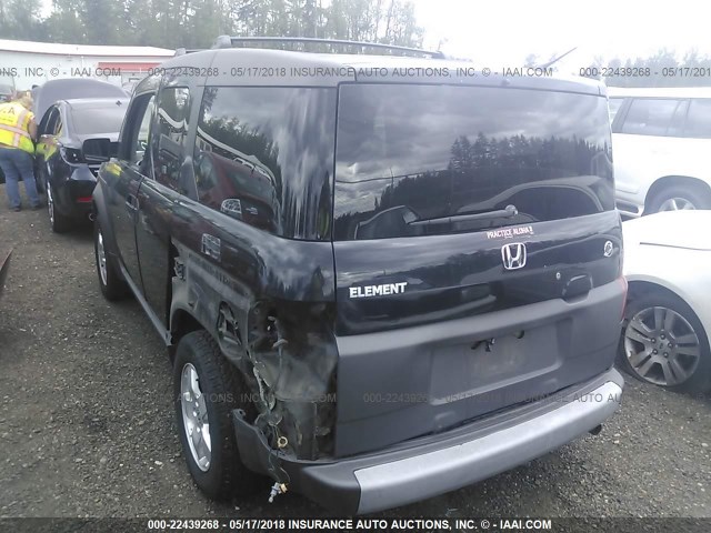 5J6YH28553L046766 - 2003 HONDA ELEMENT EX BLACK photo 3