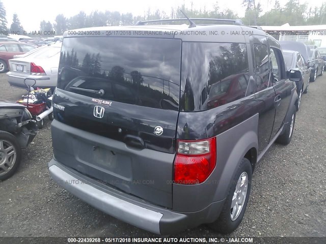 5J6YH28553L046766 - 2003 HONDA ELEMENT EX BLACK photo 4