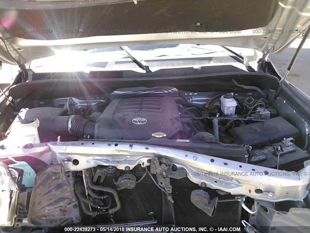 5TFRY5F18EX160851 - 2014 TOYOTA TUNDRA DOUBLE CAB SR/SR5 SILVER photo 10