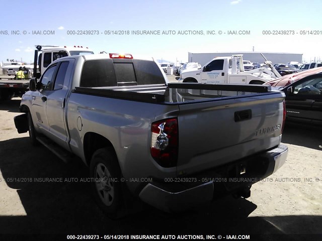 5TFRY5F18EX160851 - 2014 TOYOTA TUNDRA DOUBLE CAB SR/SR5 SILVER photo 3