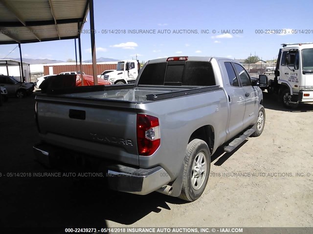 5TFRY5F18EX160851 - 2014 TOYOTA TUNDRA DOUBLE CAB SR/SR5 SILVER photo 4