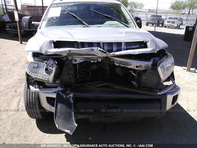 5TFRY5F18EX160851 - 2014 TOYOTA TUNDRA DOUBLE CAB SR/SR5 SILVER photo 6