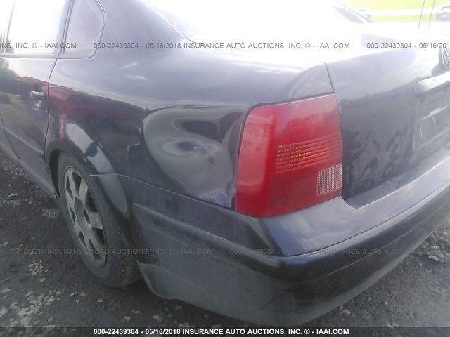 WVWPD63B0XE413312 - 1999 VOLKSWAGEN PASSAT GLX 黑色 照片 6