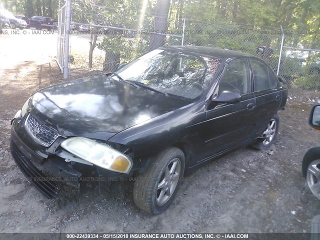 3N1BB51D61L115582 - 2001 NISSAN SENTRA SE BLACK photo 2