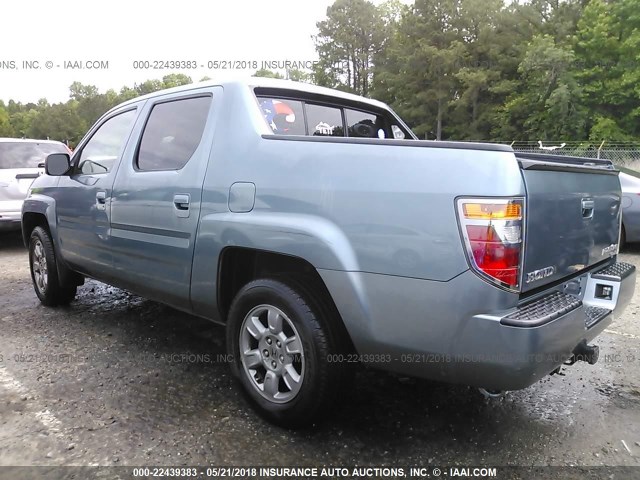 2HJYK16327H540326 - 2007 HONDA RIDGELINE RTX GREEN photo 3