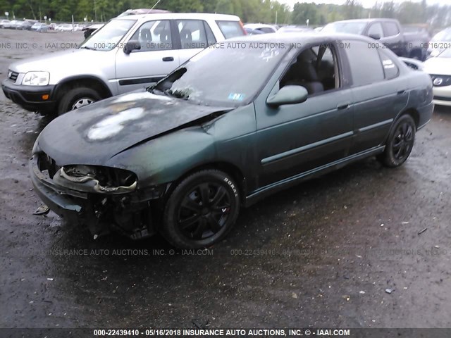 3N1BB51D11L129079 - 2001 NISSAN SENTRA SE GREEN photo 2