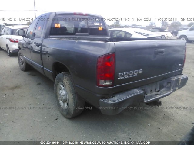 3D7KA28694G140386 - 2004 DODGE RAM 2500 ST/SLT GRAY photo 3