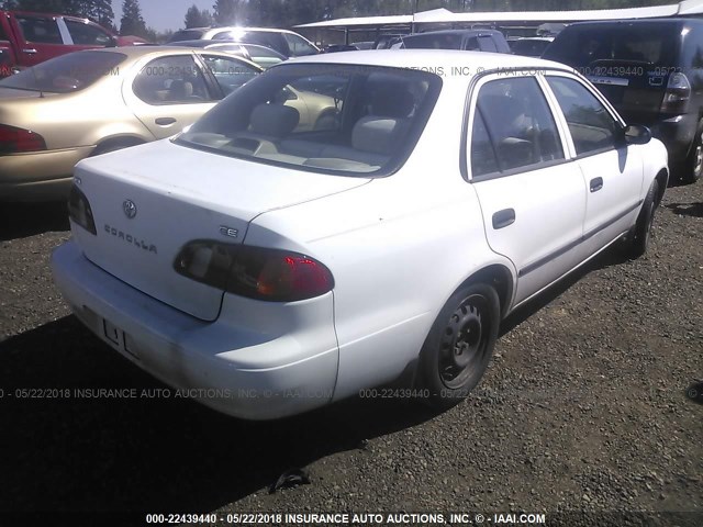 1NXBR12E9XZ158588 - 1999 TOYOTA COROLLA VE/CE/LE WHITE photo 4