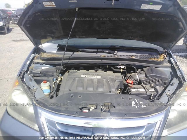 5FNRL38748B108538 - 2008 HONDA ODYSSEY EXL ლურჯი ფოტო 10