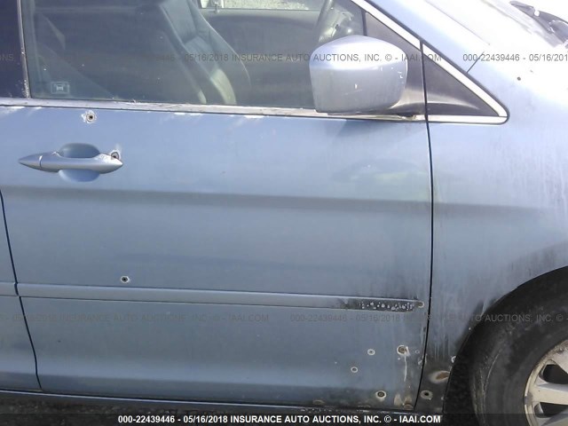 5FNRL38748B108538 - 2008 HONDA ODYSSEY EXL ლურჯი ფოტო 6
