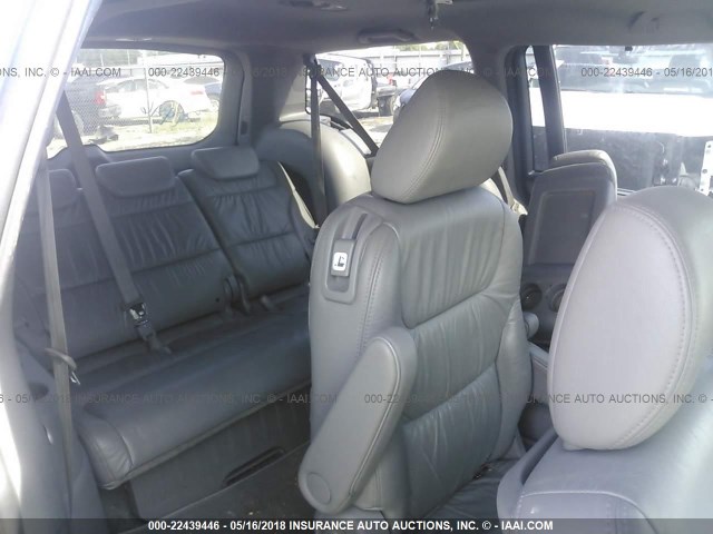 5FNRL38748B108538 - 2008 HONDA ODYSSEY EXL BLUE photo 8