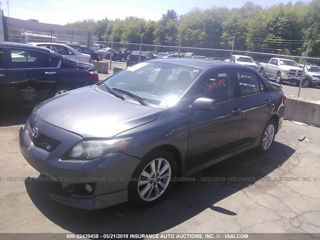 1NXBU4EE7AZ376256 - 2010 TOYOTA COROLLA S/LE/XLE ნაცრისფერი ფოტო 2