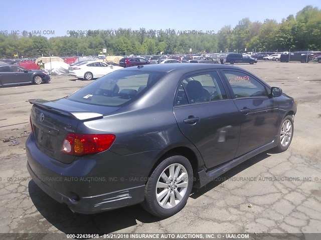 1NXBU4EE7AZ376256 - 2010 TOYOTA COROLLA S/LE/XLE ნაცრისფერი ფოტო 4