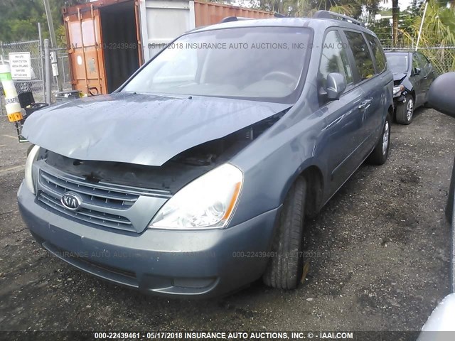 KNDMB233X86241490 - 2008 KIA SEDONA EX/LX Light Blue photo 2