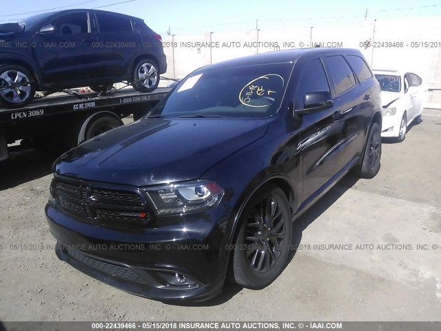 1C4RDHAGXFC201207 - 2015 DODGE DURANGO SXT BLACK photo 2