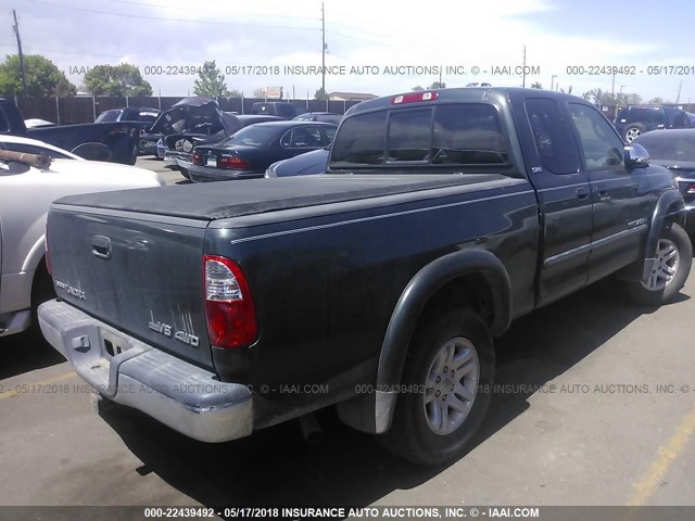 5TBBT44176S477551 - 2006 TOYOTA TUNDRA ACCESS CAB SR5 GREEN photo 4