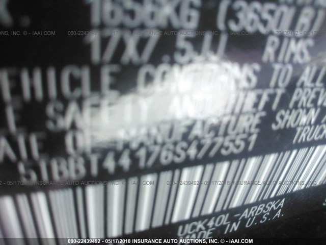 5TBBT44176S477551 - 2006 TOYOTA TUNDRA ACCESS CAB SR5 GREEN photo 9