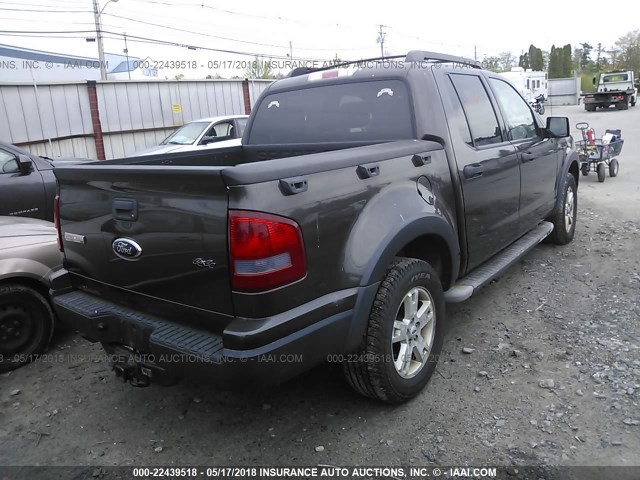 1FMEU51K57UA05507 - 2007 FORD EXPLORER SPORT TR XLT GRAY photo 4