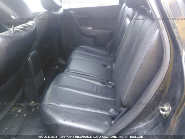 JN8AZ08W15W410205 - 2005 NISSAN MURANO SL/SE/S BLACK photo 8