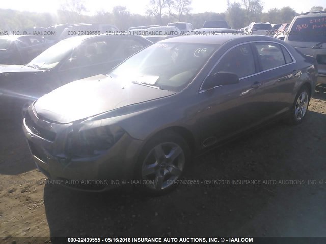 1G1ZB5EB9AF295678 - 2010 CHEVROLET MALIBU LS 金色 照片 2