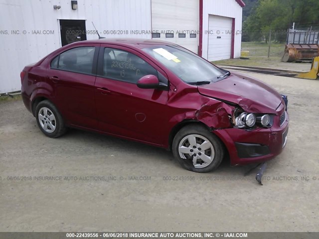 1G1JA5SH9D4248952 - 2013 CHEVROLET SONIC LS წითელი ფოტო 1