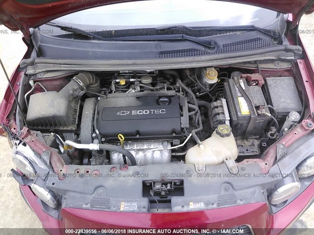 1G1JA5SH9D4248952 - 2013 CHEVROLET SONIC LS წითელი ფოტო 10