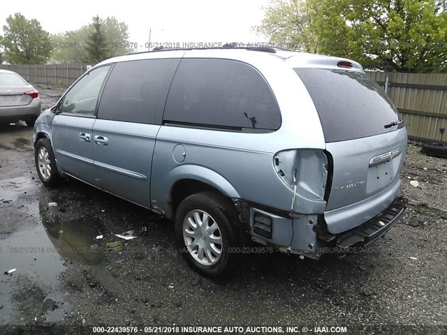 2C4GP44L73R135055 - 2003 CHRYSLER TOWN & COUNTRY LX BLUE photo 3