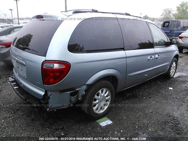 2C4GP44L73R135055 - 2003 CHRYSLER TOWN & COUNTRY LX BLUE photo 4