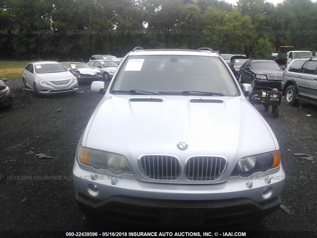 5UXFB335X3LH48272 - 2003 BMW X5 4.4I SILVER photo 6